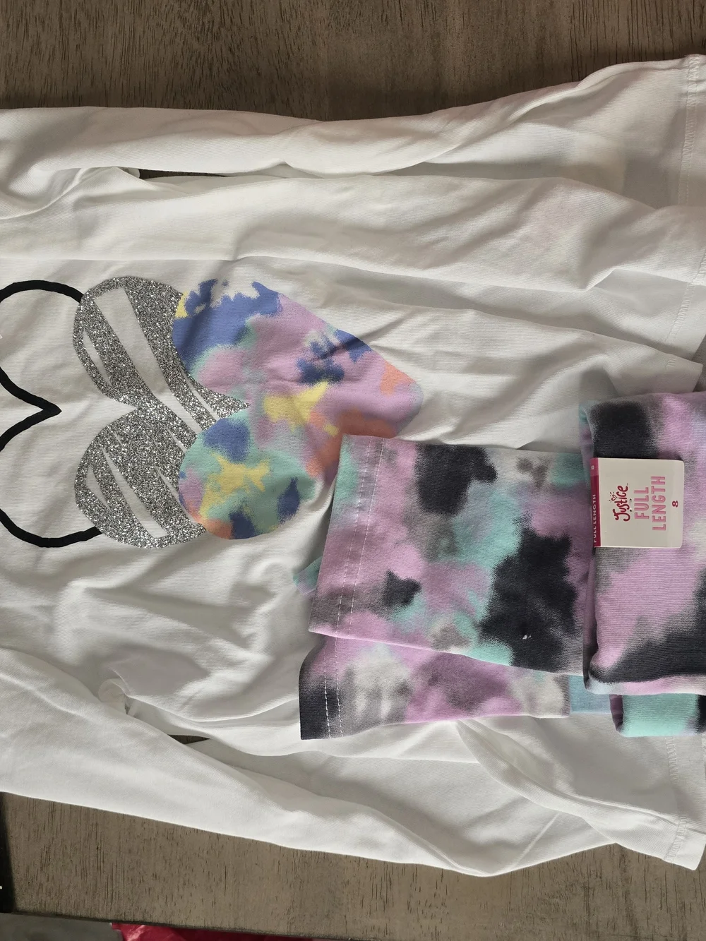 Lot Of Justice Girls Clothes /Shirts Sz 6 Leggings Sz 8 / Brand New